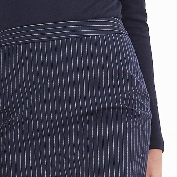 NWT Banana Republic Navy Pinstripe Pencil Skirt Size 2 Career Office 912049 - Picture 12 of 12